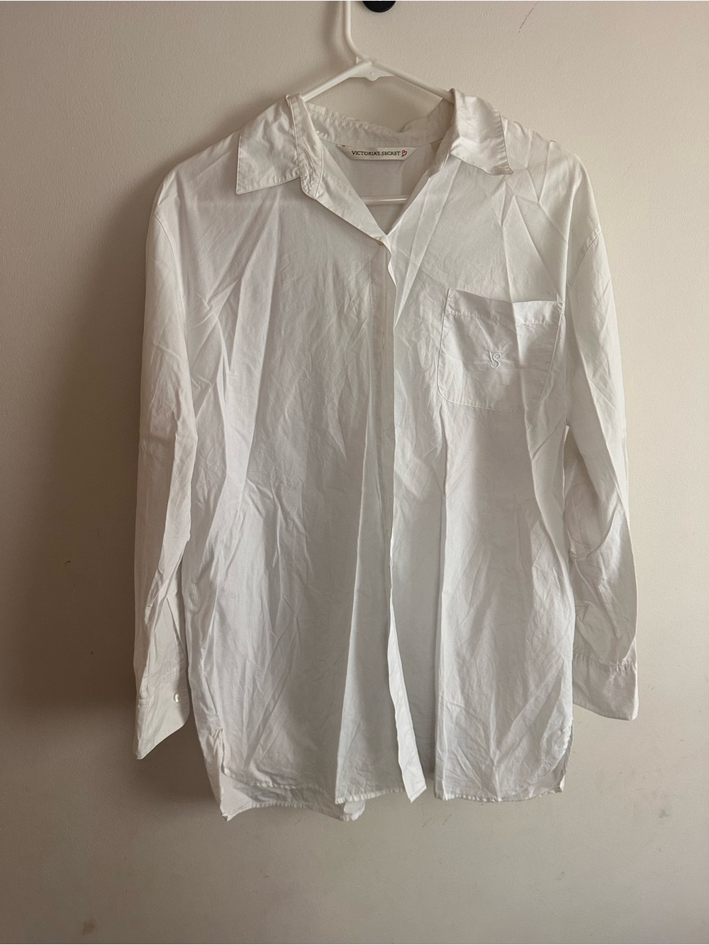 Victoria's Secret White button down Shirt, Size Medium. 100% cotton.